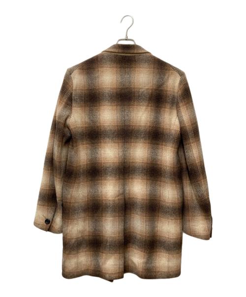 NUMBER (N)INE（ナンバーナイン）NUMBER (N)INE (ナンバーナイン) チェックコート ブラウン サイズ:3の古着・服飾アイテム
