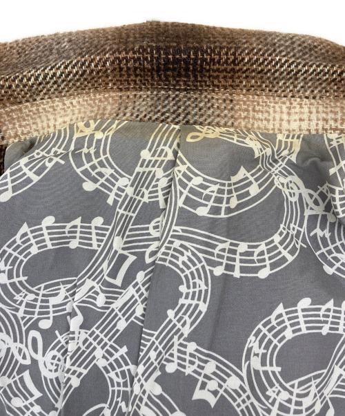 NUMBER (N)INE（ナンバーナイン）NUMBER (N)INE (ナンバーナイン) チェックコート ブラウン サイズ:3の古着・服飾アイテム