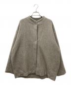23区ニジュウサンク）の古着「ラクーンブレンドダブルフェイス ニット アウター」｜グレー