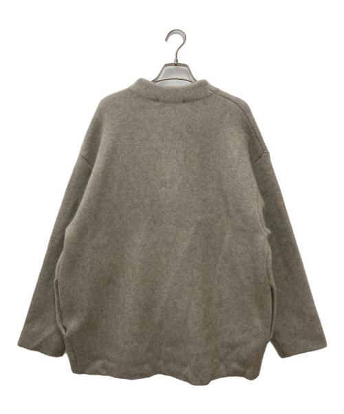 23区（ニジュウサンク）23区 (ニジュウサンク) ラクーンブレンドダブルフェイス ニット アウター グレー サイズ:38の古着・服飾アイテム