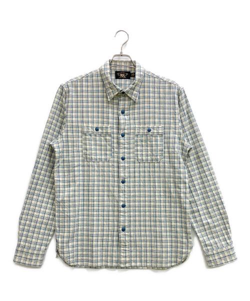 RRL（ダブルアールエル）RRL (ダブルアールエル) ALASKA PLAID WORKSHIRT ホワイト サイズ:Mの古着・服飾アイテム