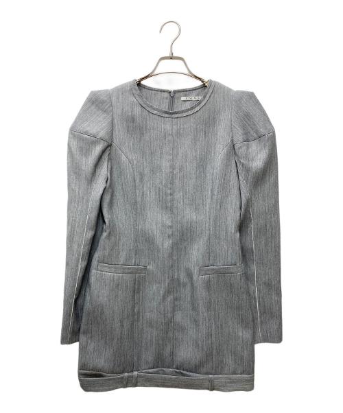 JOSE MOON（ジョゼムーン）JOSE MOON (ジョゼムーン) POWER SHOULDER HANDSOME DRESS 1725130231 グレー サイズ:Ｆの古着・服飾アイテム