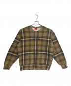 SUPREMEシュプリーム）の古着「21SS Plaid Crewneck」｜ブラウン