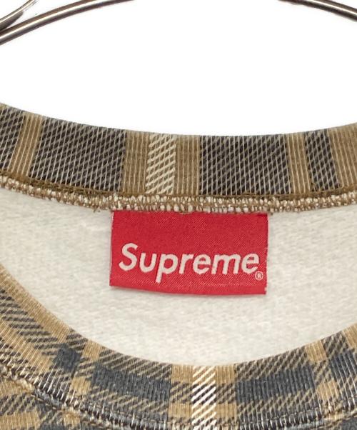 SUPREME（シュプリーム）SUPREME (シュプリーム) 21SS Plaid Crewneck ブラウン サイズ:Mの古着・服飾アイテム
