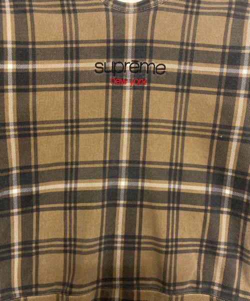 SUPREME（シュプリーム）SUPREME (シュプリーム) 21SS Plaid Crewneck ブラウン サイズ:Mの古着・服飾アイテム