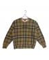 SUPREME（シュプリーム）の古着「21SS Plaid Crewneck」｜ブラウン