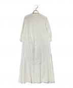 BALLSEYボールジィ）の古着「スパンブロード バックプリーツシャツワンピース」｜ホワイト