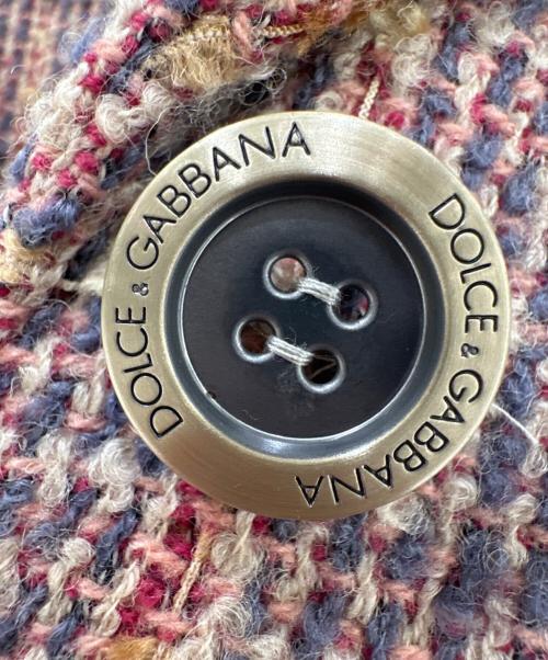DOLCE & GABBANA（ドルチェ＆ガッバーナ）DOLCE & GABBANA (ドルチェ＆ガッバーナ) ツイードヴィンテージセットアップ レッド サイズ:40の古着・服飾アイテム