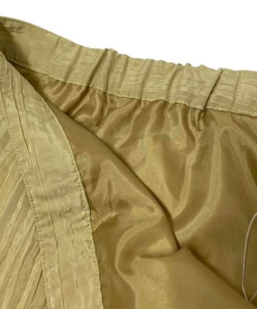 J.PRESS（ジェイプレス）J.PRESS (ジェイプレス) リンクルリッドフレアースカート イエロー サイズ:P3 未使用品の古着・服飾アイテム