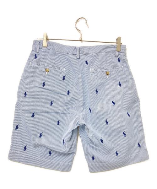 POLO RALPH LAUREN（ポロ・ラルフローレン）POLO RALPH LAUREN (ポロ・ラルフローレン) ポニー刺繍ハーフパンツ ブルー サイズ:31の古着・服飾アイテム