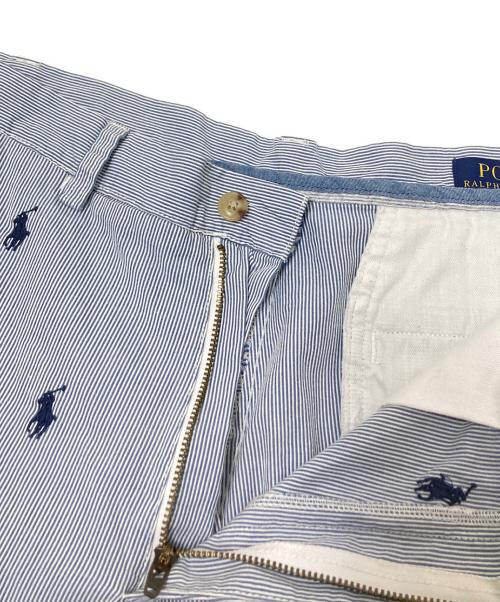 POLO RALPH LAUREN（ポロ・ラルフローレン）POLO RALPH LAUREN (ポロ・ラルフローレン) ポニー刺繍ハーフパンツ ブルー サイズ:31の古着・服飾アイテム