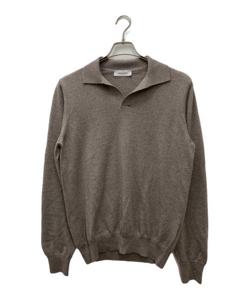 GRAN SASSO（グランサッソ）GRAN SASSO (グランサッソ) ロングスリーブスキッパーニットポロ グレー サイズ:48の古着・服飾アイテム