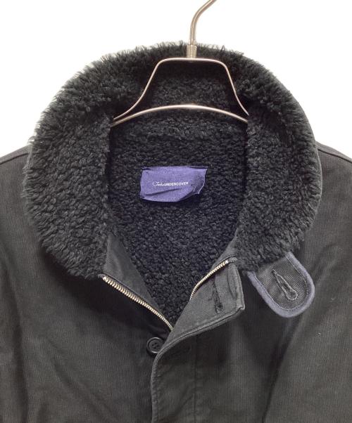 JohnUNDERCOVER（ジョンアンダーカバー）JohnUNDERCOVER (ジョンアンダーカバー) フラワープリントデッキジャケット ブラック サイズ:２の古着・服飾アイテム