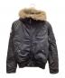 Hysteric Glamour（ヒステリックグラマー）の古着「プリマロフトエアフォースワッペン付フーデッドブルゾン」｜ブラック