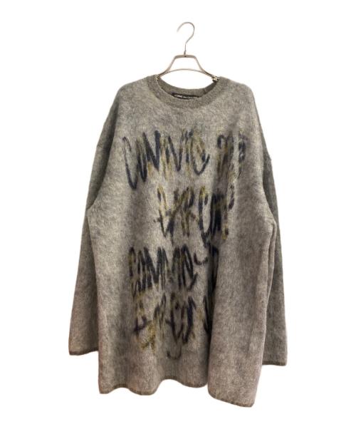 COMME des GARCONS HOMME PLUS（コムデギャルソンオムプリュス）COMME des GARCONS HOMME PLUS (コムデギャルソンオムプリュス) ロゴ モヘアセーター グレー サイズ:Ｍの古着・服飾アイテム
