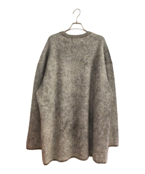 COMME des GARCONS HOMME PLUS（コムデギャルソンオムプリュス）COMME des GARCONS HOMME PLUS (コムデギャルソンオムプリュス) ロゴ モヘアセーター グレー サイズ:Ｍの古着・服飾アイテム