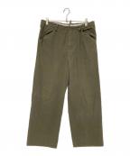SUNSEAサンシー）の古着「SOUND COTTON WIDE PANTS」｜カーキ