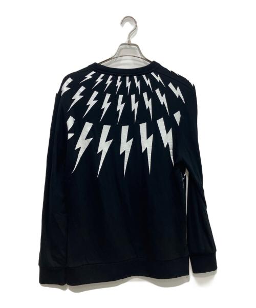 NEIL BARRETT（ニールバレット）NEIL BARRETT (ニールバレット) サンダーボルト サイドジップスウェット ブラック サイズ:Sの古着・服飾アイテム