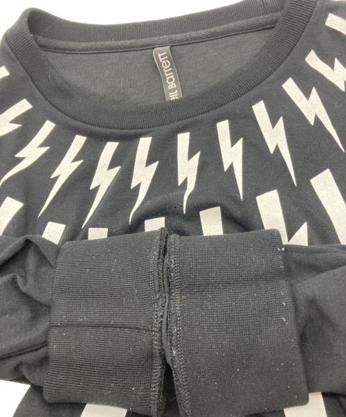 NEIL BARRETT（ニールバレット）NEIL BARRETT (ニールバレット) サンダーボルト サイドジップスウェット ブラック サイズ:Sの古着・服飾アイテム