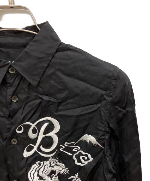 BLACK COMME des GARCONS（ブラックコムデギャルソン）BLACK COMME des GARCONS (ブラックコムデギャルソン) キュプラシャツ ブラック サイズ:Sの古着・服飾アイテム