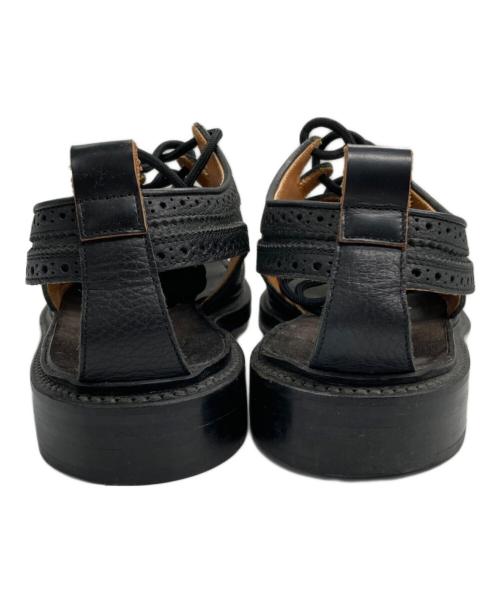 SUNSEA（サンシー）SUNSEA (サンシー) カットオフウィングチップサンダル ブラック サイズ:Mの古着・服飾アイテム