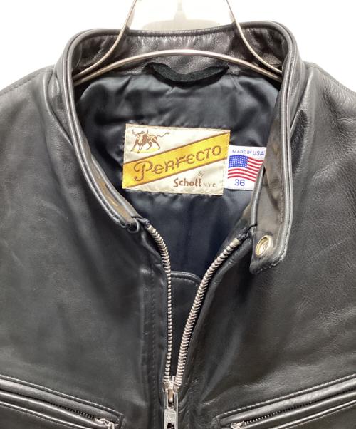 Schott（ショット）Schott (ショット) シングルライダースジャケット ブラック サイズ:36の古着・服飾アイテム