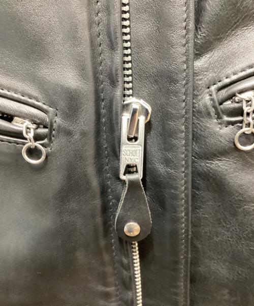 Schott（ショット）Schott (ショット) シングルライダースジャケット ブラック サイズ:36の古着・服飾アイテム