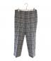 GUCCI（グッチ）の古着「リネン混ウールチェックパンツ」｜ネイビー×ホワイト