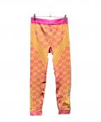 GUCCIグッチ）の古着「レギンスパンツ」｜ピンク×イエロー