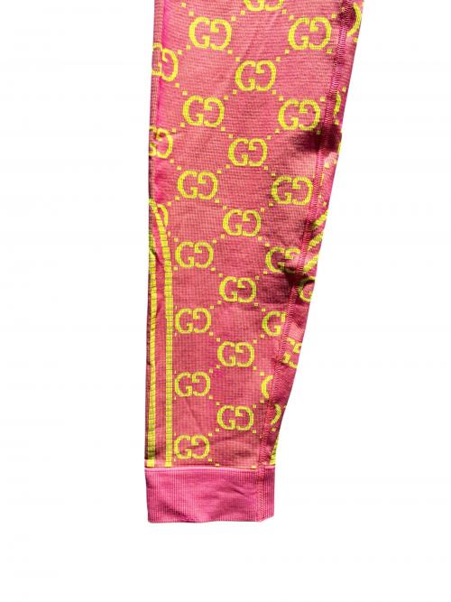 GUCCI（グッチ）GUCCI (グッチ) レギンスパンツ ピンク×イエロー サイズ:Mの古着・服飾アイテム
