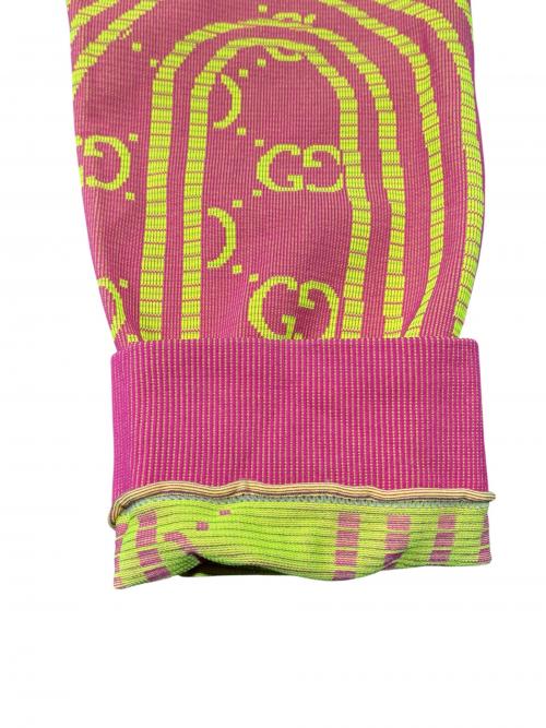 GUCCI（グッチ）GUCCI (グッチ) レギンスパンツ ピンク×イエロー サイズ:Mの古着・服飾アイテム