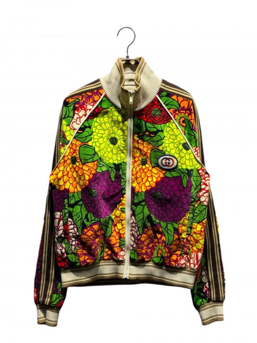 GUCCI（グッチ）GUCCI (グッチ) KEN SCOTT VELOUR ZIP UP JACKET パープル×イエロー サイズ:XSの古着・服飾アイテム