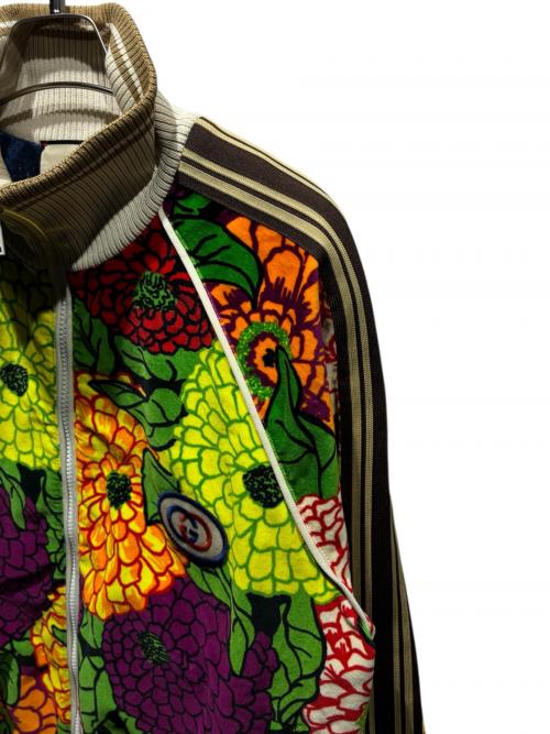 GUCCI（グッチ）GUCCI (グッチ) KEN SCOTT VELOUR ZIP UP JACKET パープル×イエロー サイズ:XSの古着・服飾アイテム