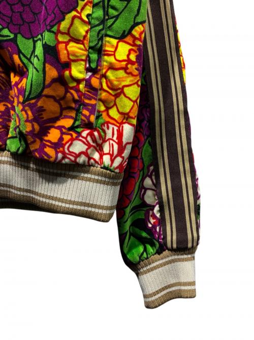 GUCCI（グッチ）GUCCI (グッチ) KEN SCOTT VELOUR ZIP UP JACKET パープル×イエロー サイズ:XSの古着・服飾アイテム