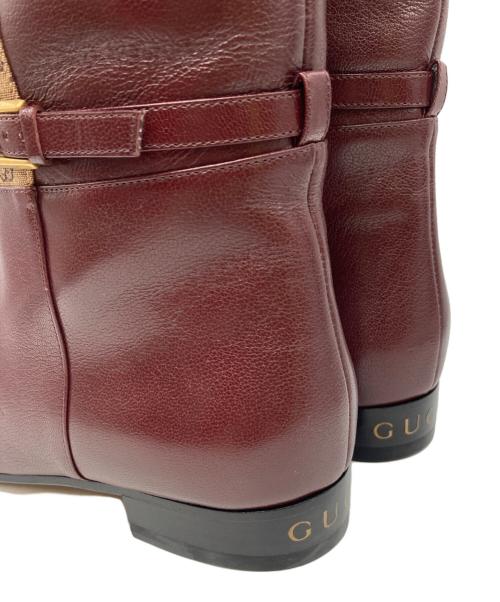 GUCCI（グッチ）GUCCI (グッチ) ロングブーツ ボルドー サイズ:38の古着・服飾アイテム