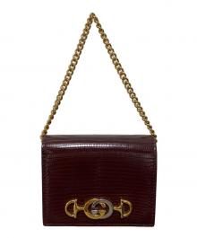 GUCCI（グッチ）の古着「ミニチェーンウォレット」｜ボルドー