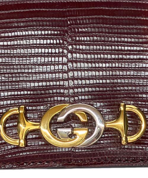 GUCCI（グッチ）GUCCI (グッチ) ミニチェーンウォレット ボルドーの古着・服飾アイテム