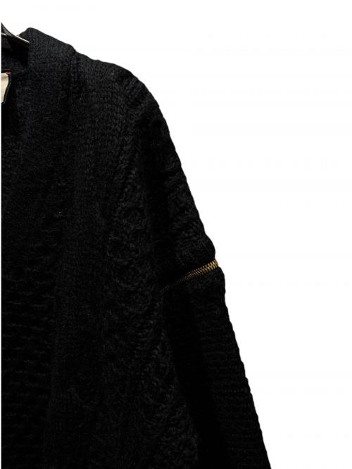 GUCCI（グッチ）GUCCI (グッチ) デタッチャブルスリーブケーブルニット ブラック サイズ:Mの古着・服飾アイテム