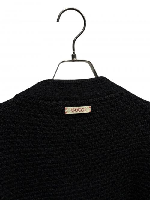 GUCCI（グッチ）GUCCI (グッチ) デタッチャブルスリーブケーブルニット ブラック サイズ:Mの古着・服飾アイテム