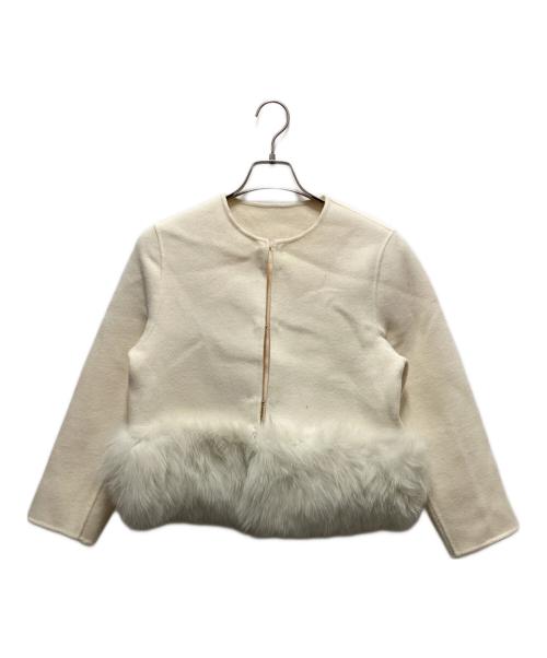 uBig（ユービッグ）uBig (ユービッグ) ファージャケット アイボリー サイズ:Sの古着・服飾アイテム
