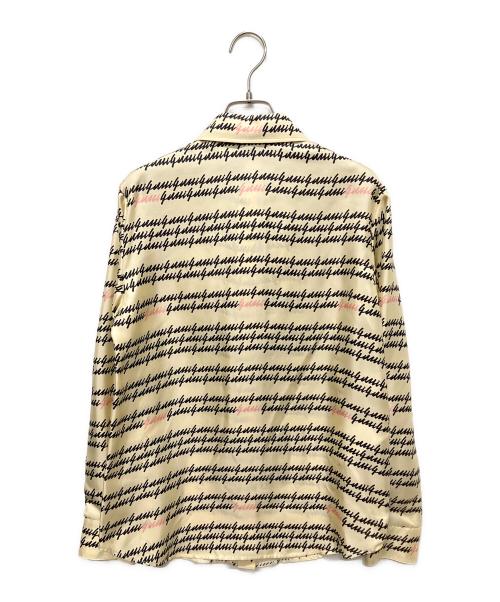 GUCCI（グッチ）GUCCI (グッチ) Gucci Script Print Silk Shirt アイボリー サイズ:40の古着・服飾アイテム