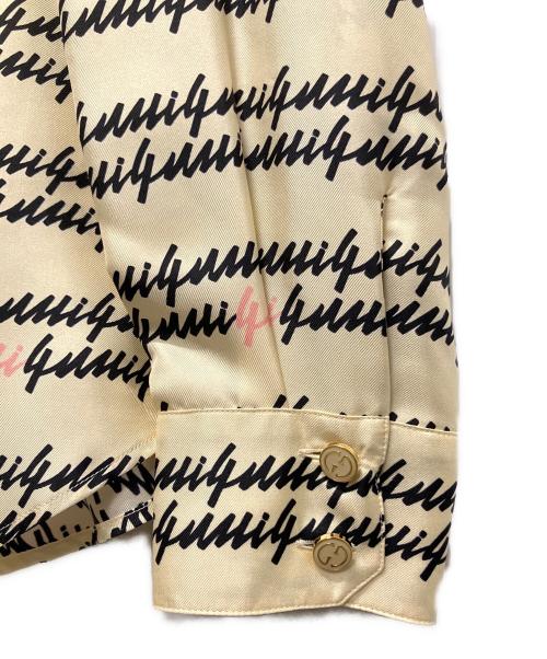 GUCCI（グッチ）GUCCI (グッチ) Gucci Script Print Silk Shirt アイボリー サイズ:40の古着・服飾アイテム