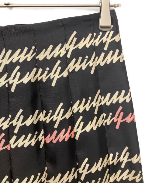 GUCCI（グッチ）GUCCI (グッチ) Script Print Silk Skirt ブラック サイズ:40の古着・服飾アイテム