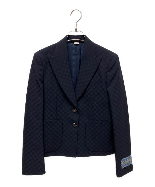 GUCCI（グッチ）GUCCI (グッチ) GIACCA MONOPETTO ネイビー サイズ:40の古着・服飾アイテム