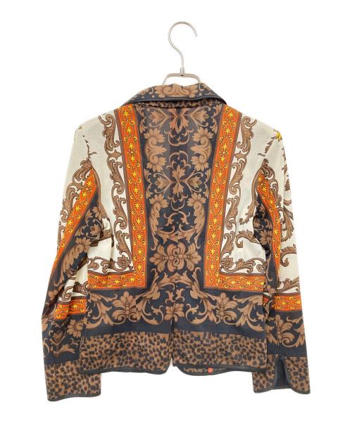 Regina Romantico（レジィーナロマンティコ）Regina Romantico (レジィーナロマンティコ) 総柄セットアップスーツ ブラウン サイズ:38の古着・服飾アイテム