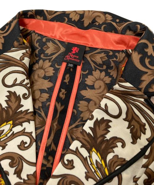 Regina Romantico（レジィーナロマンティコ）Regina Romantico (レジィーナロマンティコ) 総柄セットアップスーツ ブラウン サイズ:38の古着・服飾アイテム