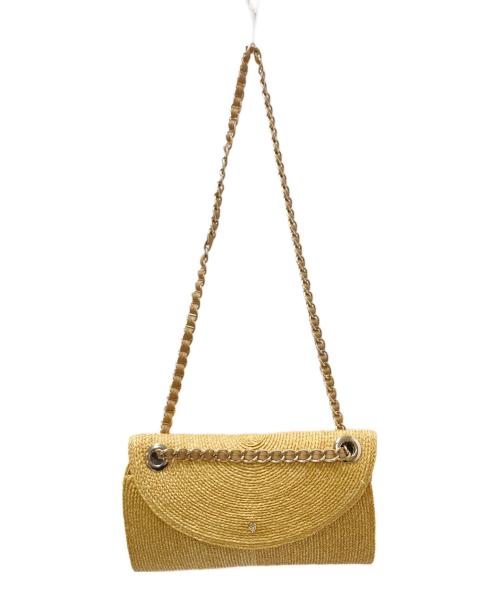 HELEN KAMINSKI（ヘレンカミンスキー）HELEN KAMINSKI (ヘレンカミンスキー) ELOISA ラフィア チェーン ショルダーバッグ ナチュラル サイズ:下記参照の古着・服飾アイテム