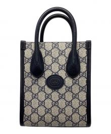 GUCCI（グッチ）の古着「インターロッキングG付 ミニ トートバッグ」｜ブラック