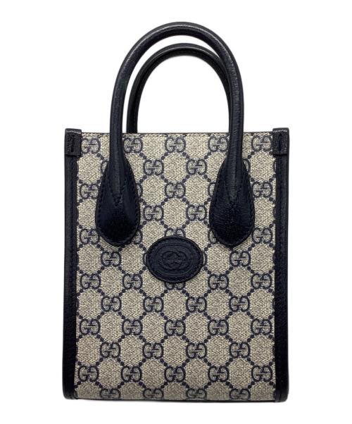 GUCCI（グッチ）GUCCI (グッチ) インターロッキングG付 ミニ トートバッグ ブラックの古着・服飾アイテム