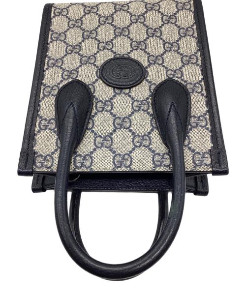 GUCCI（グッチ）GUCCI (グッチ) インターロッキングG付 ミニ トートバッグ ブラックの古着・服飾アイテム